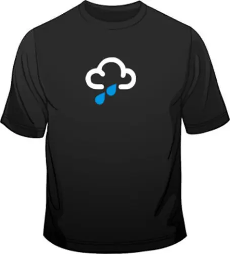 Weather Symbol Rain Mens Loose Fit Cotton T-Shirt