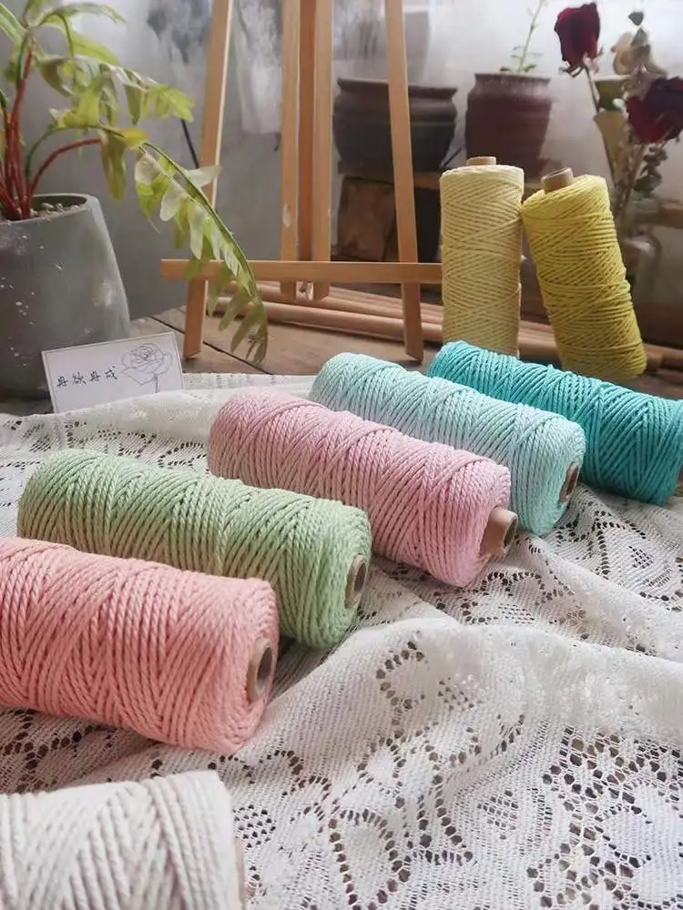 Ready Stock 3mm Cotton Macrame Cord for Crochet Handwork DIY Accessories