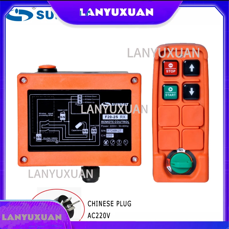 2026 SUMMIT F20-2S 1 axis  single speed 2 channels up and down  mini micro electric hoist winch lift radio remote controller F20