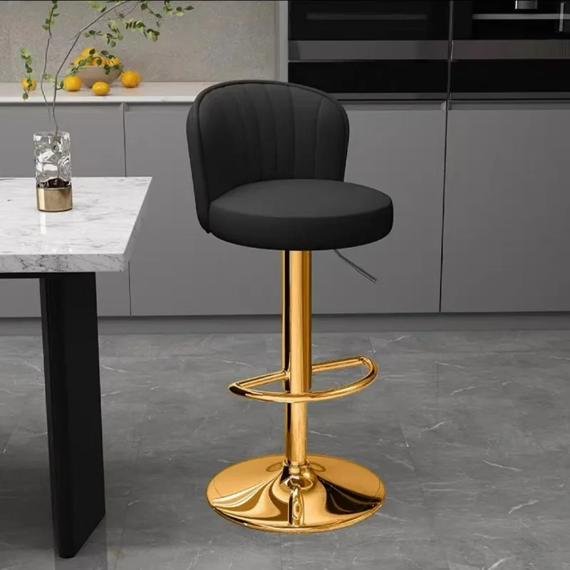 Factory Direct 2026 Bar chair household high chair rotating stool lifting checkout page backrest high chair pulley comfortable a