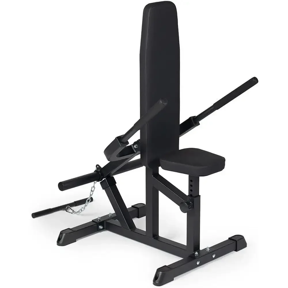200 LB Capacity Plate Loaded Dip Station with Adjustable Seat and Curl Bar Feature