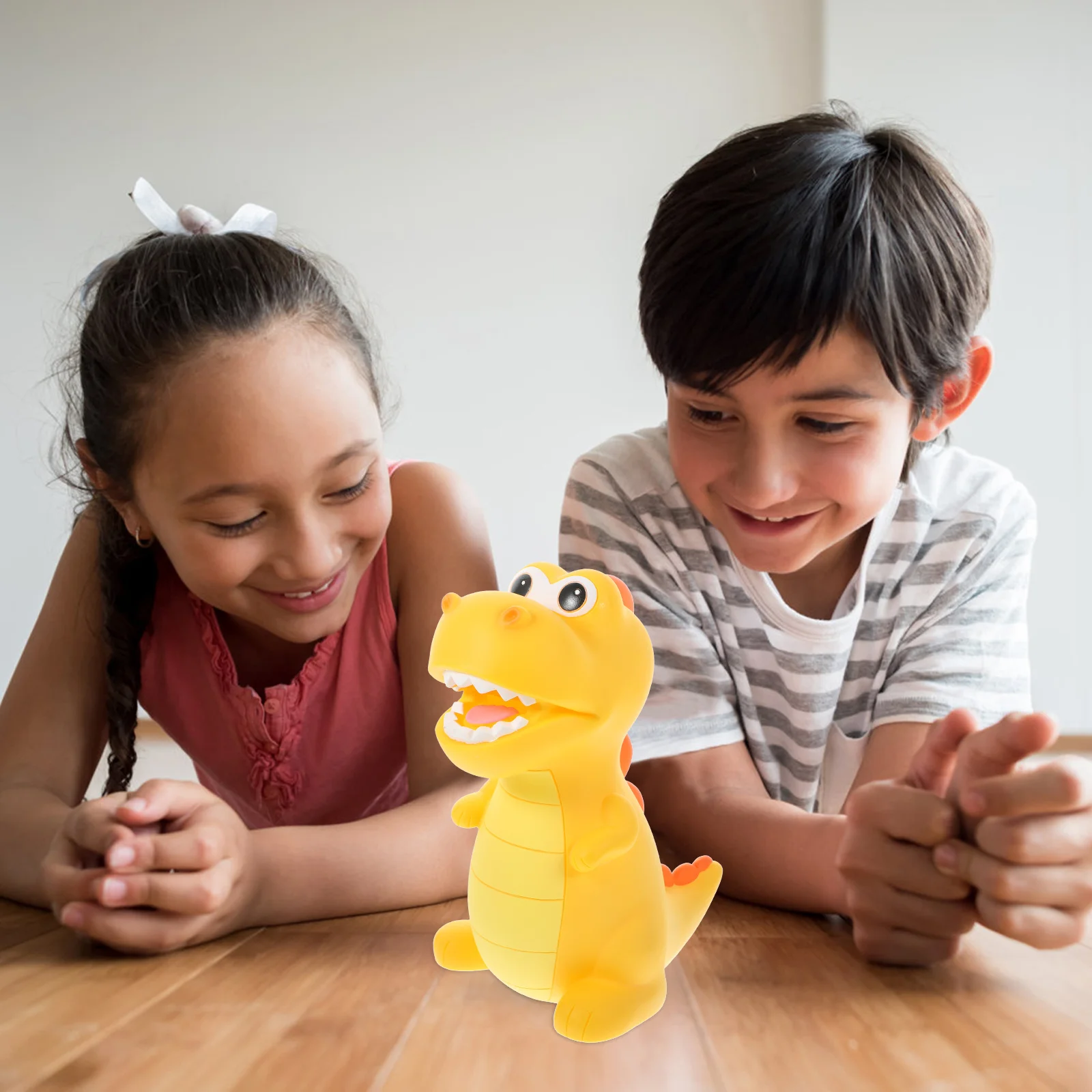 

Dinosaur Piggy Bank Vinyl Material Stain Resistant Coin Saver Adorable Dinosaur Statue Kids Room Decorative Saving Pot