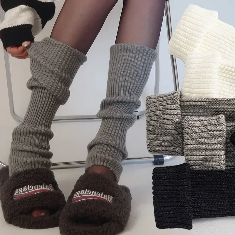 1-20Pairs 40cm Slouchy Thigh High Socks Ribbed Knitted Cozy Warm for Women Girls Streetwear Hipster Trendy Outfit Party
