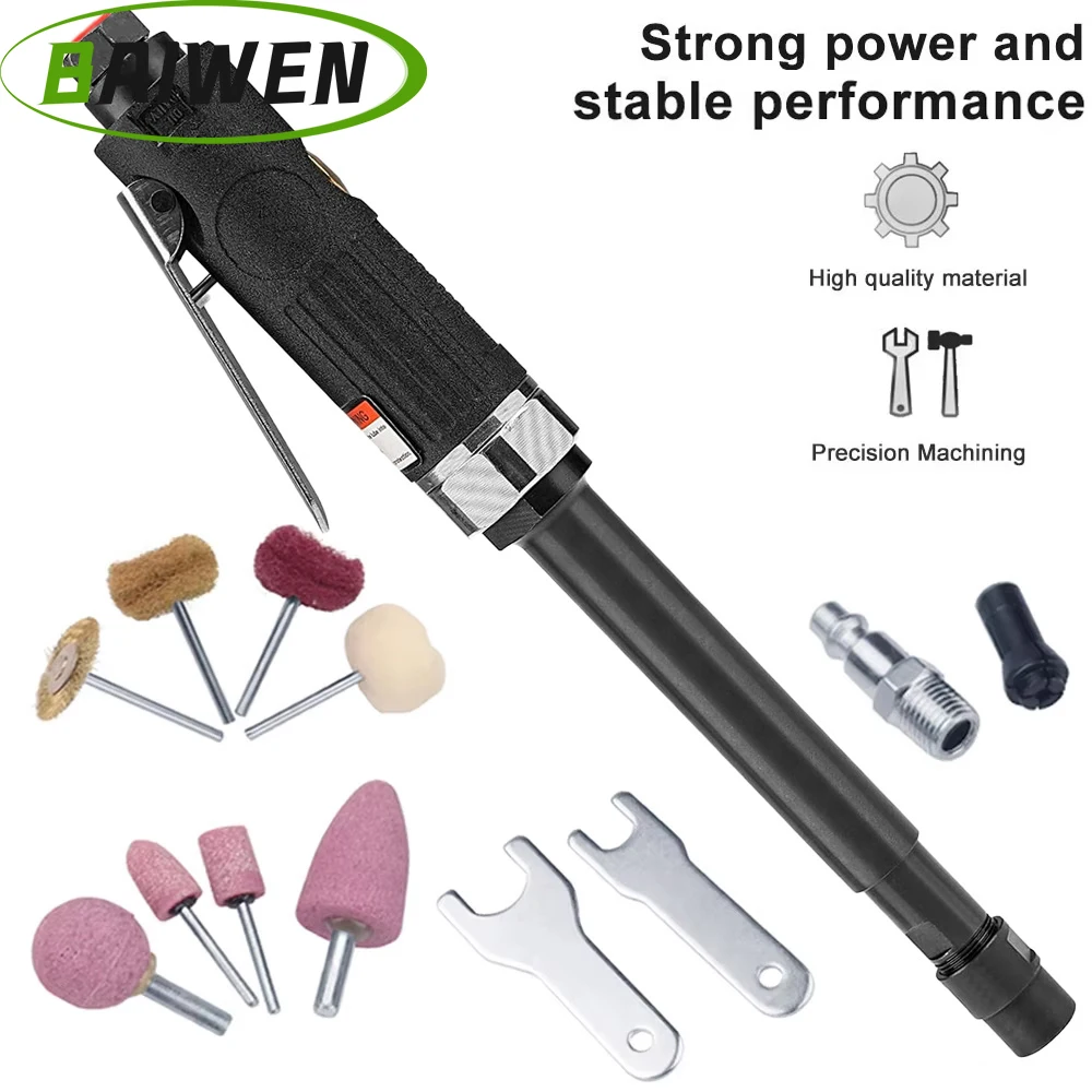22000RPM rozszerzona pneumatyczne młynek do mielenia wału prosto młynek grawerowanie narzędzie powietrza rzeźba szlifierka 1/4 "i 1/8''
