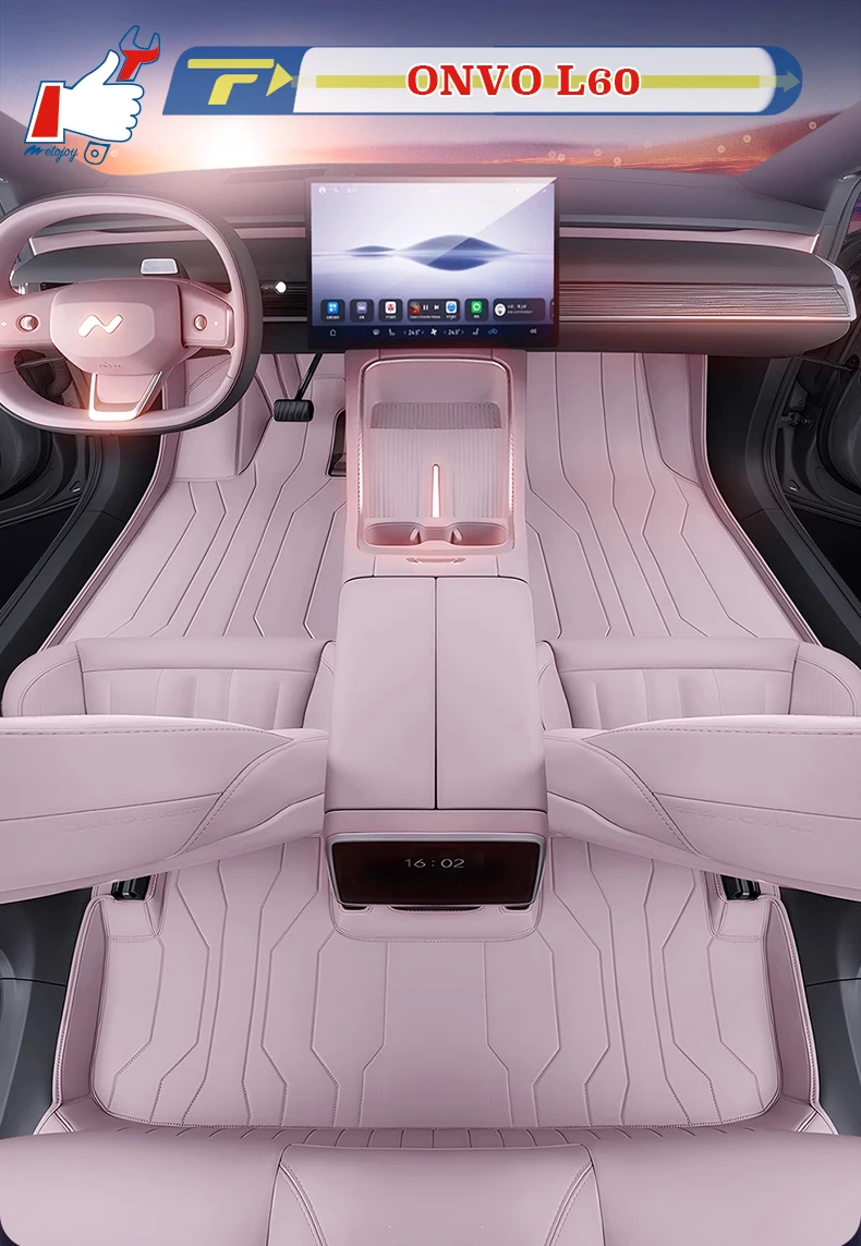 

Left-hand Drive Car Floor Mat For ONVO L60 2024 Full-Surround Foot Mat Mat Floor Liner Floor Carpet Water-proof Mat