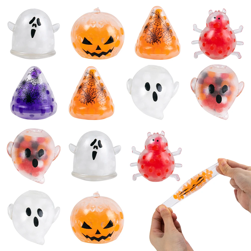 5/10/20pcs Random Style Halloween Mini Stress Ball Squeeze Toy Adults Squeeze Sensory Stress Relief Toy Halloween Party Favors