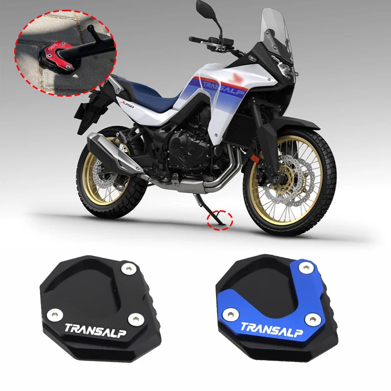 

Fit For Honda TRANSALP XL750 XL 750 2023 NEW CNC Motorcycle Kickstand Foot Side Stand Extension Pad Support Plate Enlarge