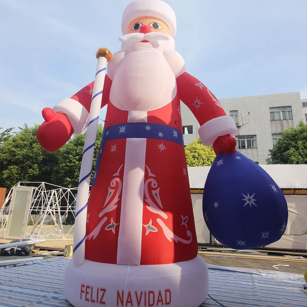 13/20/26ft 2026 New design Giant Inflatable Santa Claus In Chimney For Christmas Decoration Outdoor Promotional Advertising
