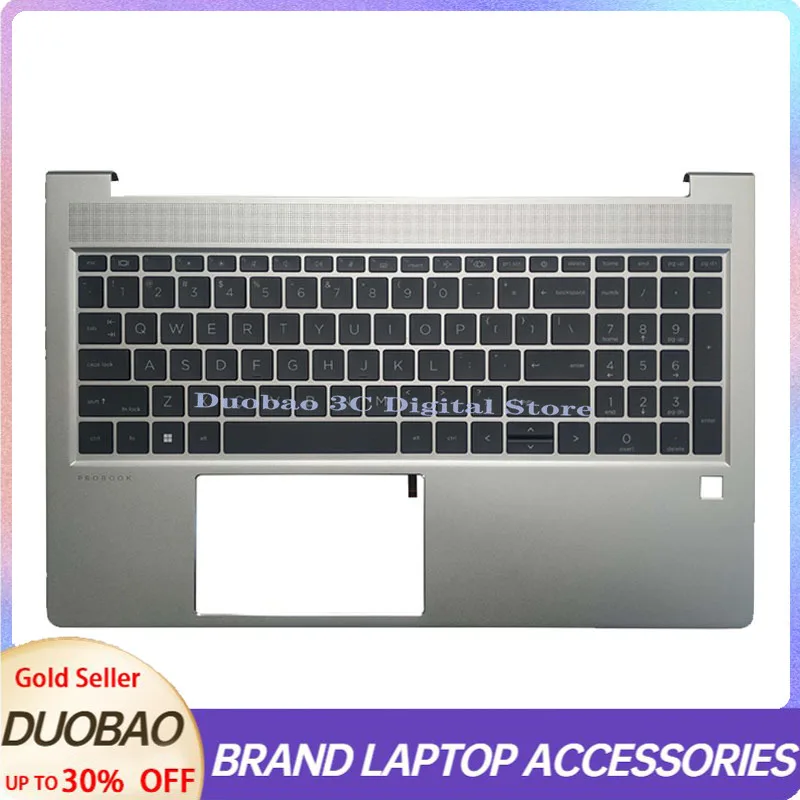 

For HP ProBook 450 G8 G9 650 455R ZHAN 66Pro15 G4 New US/LA/SP/UK Keyboard with Backlight palmrest cover M21742-001