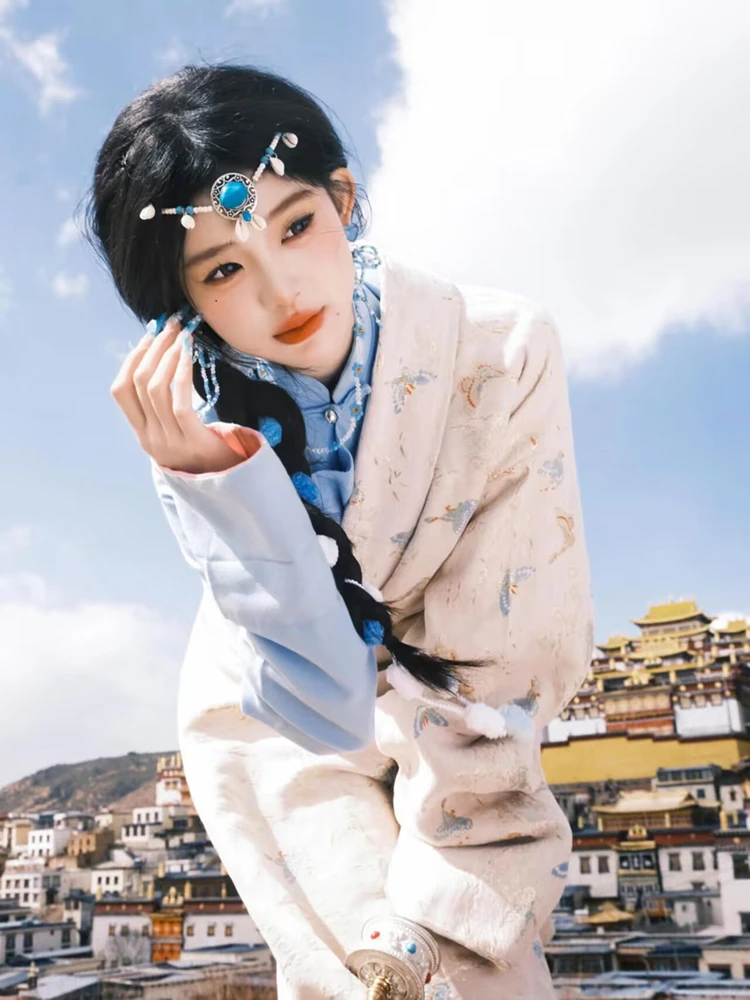 新しいエスニックチベット少女服セット写真撮影旅行撮影伝統チベ - Ethnic Fashion Shoot のレビューと価格