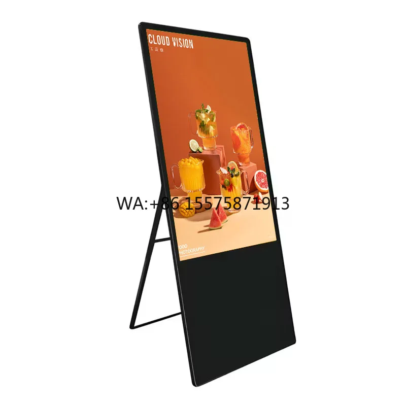 43-Inch Portable Indoor LCD Display Advertising Board Floor-Standing Billboard Digital Signage for Subway Use Agency Supplied