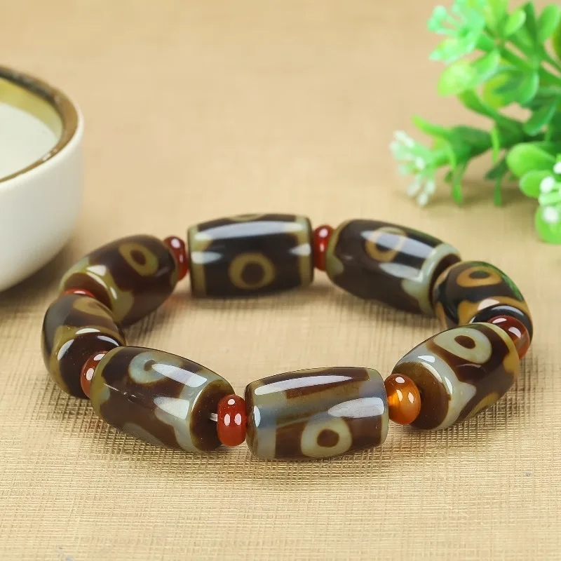 

Retro Style Natural Agate Men's Bracelet, Retro Neutral Fashion Accessories, Ethnic Style Bracelet