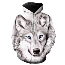 2022 Animal Pattern Howl Wolf 3D Printing Hoodie Men Hoodies Female Coat Winter Sweatshirts Oversized Top