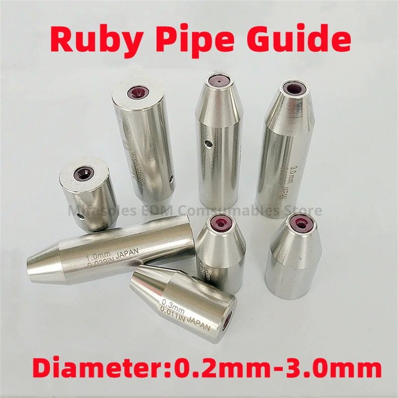 WEDM Parts Drilling Ruby Electrode Pipe Guide Dies OD12*Length 25mm / 42mm Ceramic Diameter 0.2mm to 3.0mm for Drilling Machine