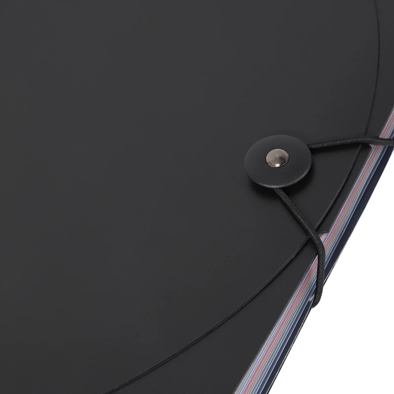 2X расширяющаяся папка для файлов формата А4, переносной держатель для документов с 12 карманами, черные папки для хранения документов