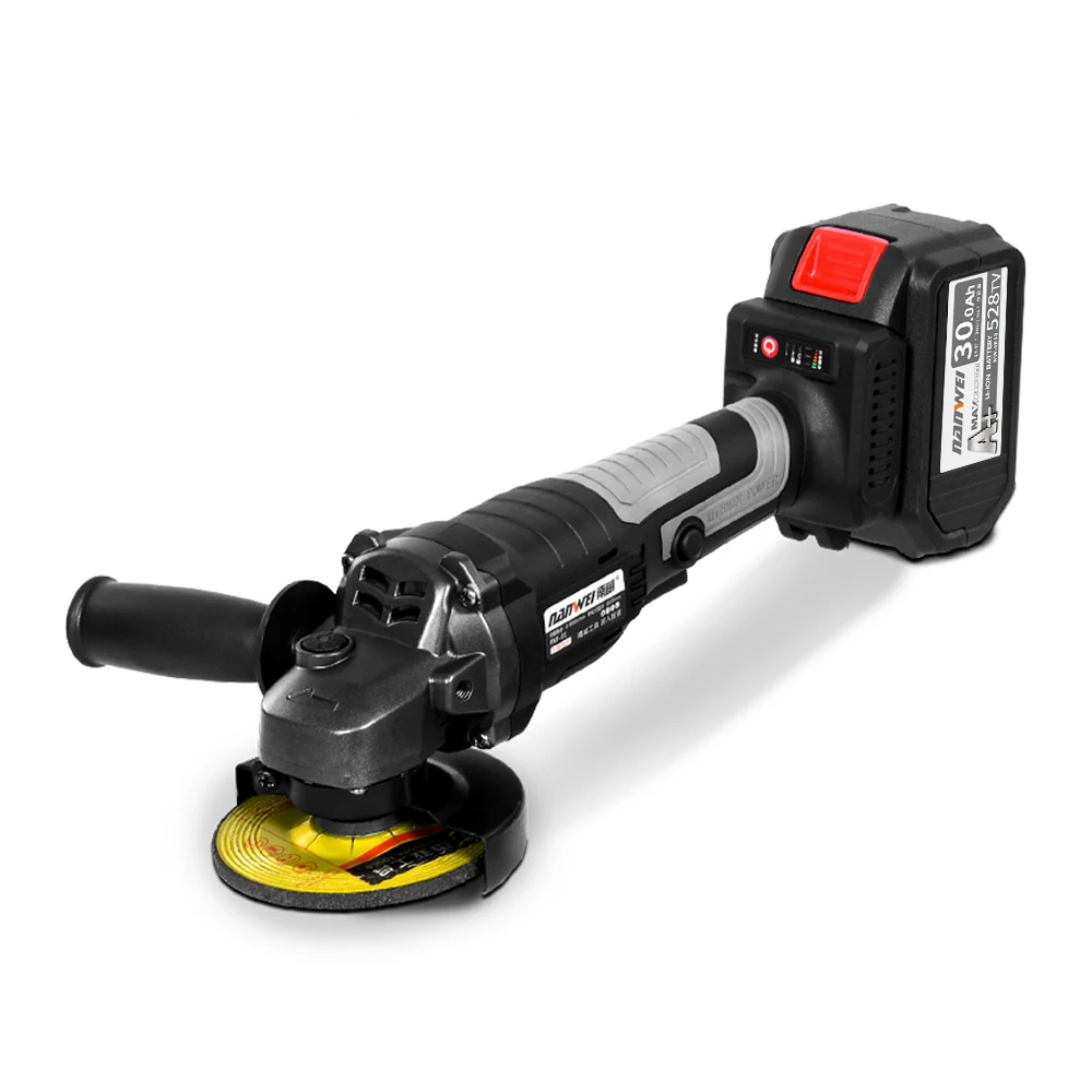 

NANWEI Best Quality Electric Lithium 4inch 5inch 9000rpm Cordless Brushless Angle Grinder Machine