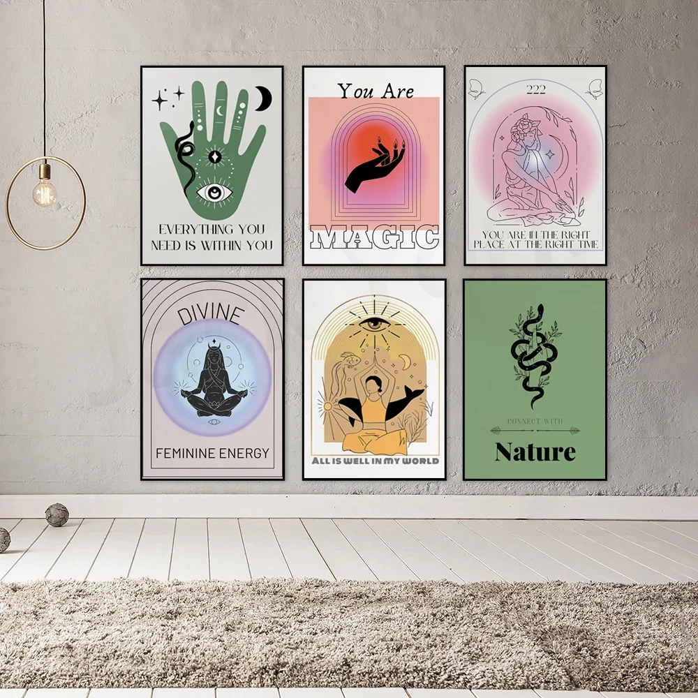 Spiritual Art Print,Trust The Universe,Gradient Wall Print,Manifesting Poster,Mystical Decor,Spiritual Gift,Yoga Poster