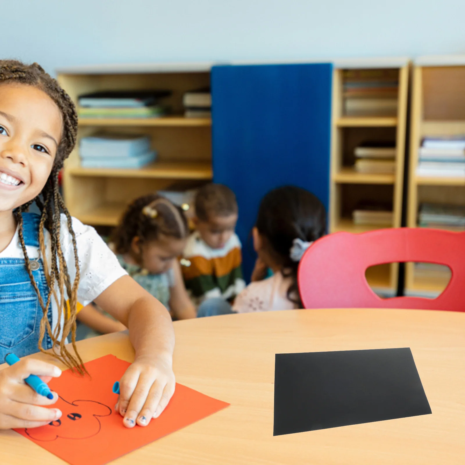 100 ورقة بطاقات سوداء سميكة ورق رسم رسم لوازم فنية A4 رقاقة لوح من الورق المقوى بطاقات سوداء