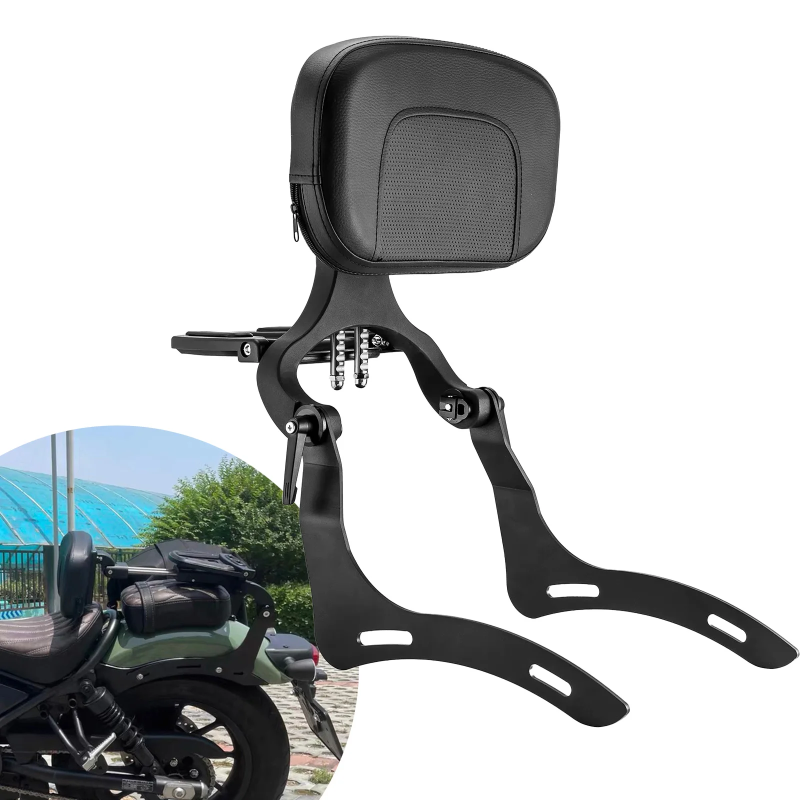 Multi Purpose Detachable Folding Rider Driver Passenger Backrest Sissy Bar for Honda Rebel CMX 1100 CMX1100 CM1100