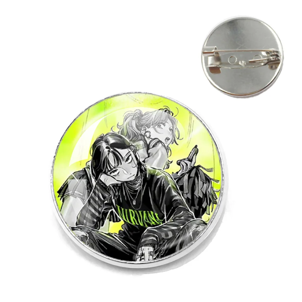 The Guy She Was Interested in Wasn't A Guy At All Pin Jewelry Mitsuki and Aya Cartoon Brooch Badge Backpack Accessories Gift