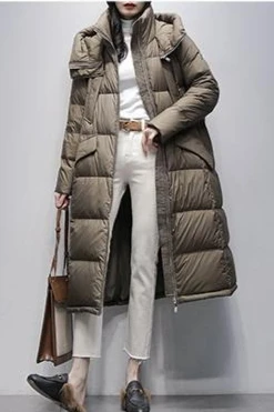 

2025 Winter New Oversized Women's Down Jacket Commuting Windproof Hooded Parkas