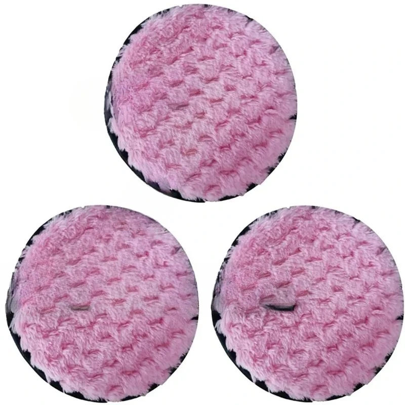 3 pçs almofadas removedoras de maquiagem microfibra reutilizável toalha de rosto toalhetes de maquiagem pano lavável almofadas de algodão cuidados com a pele limpeza puff