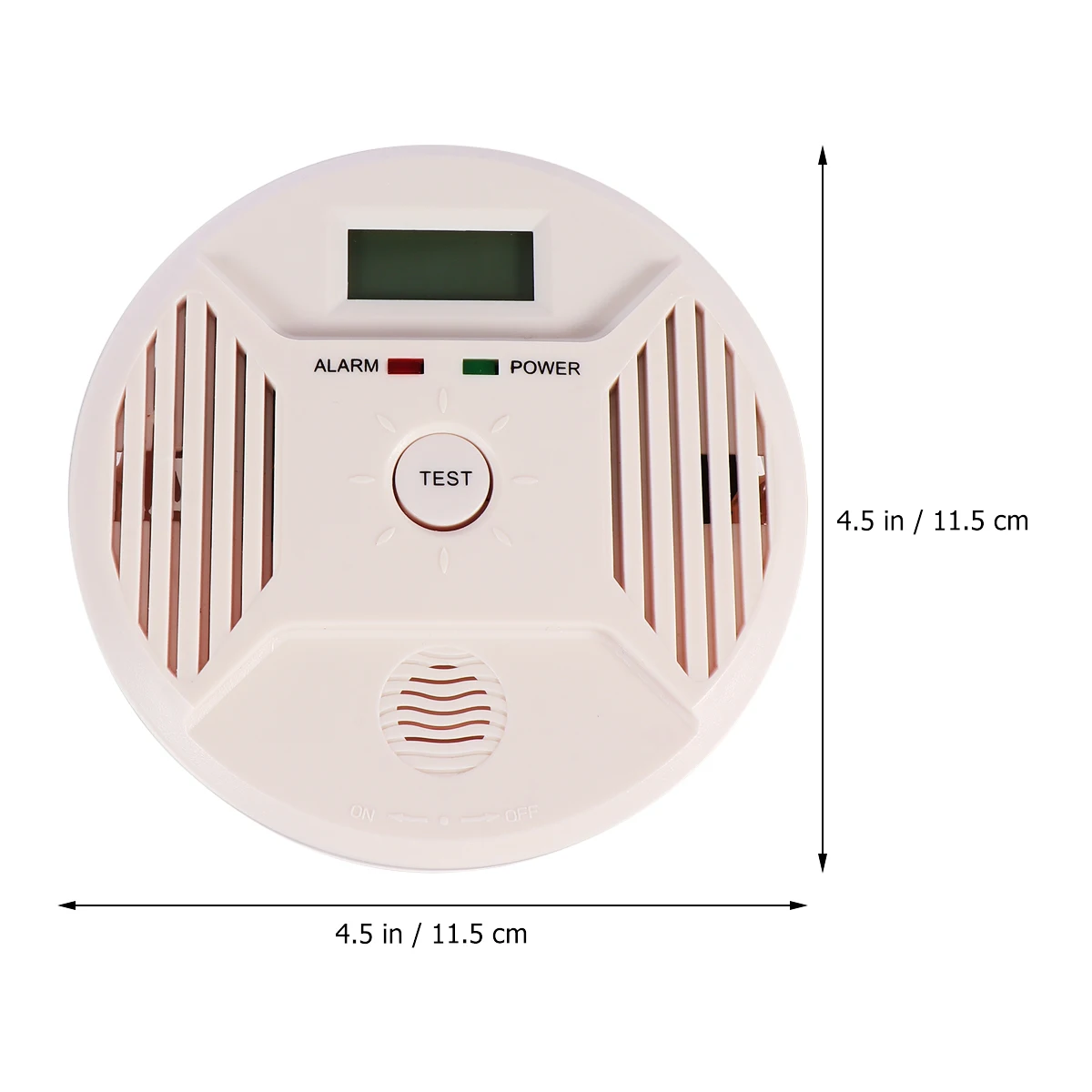 

CO2 Sensor Gas LCD Display Reliable 85dB Alert Red Light Home Office Warehouse Use PPM