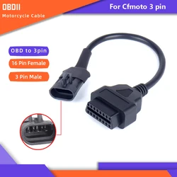 For Cfmoto 3pin OBD2 Motorcycle Diagnostic Cable Motorbike 3 pin To 16pin  OBD Adapter Connector