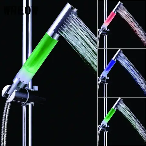 7 색 Led 샤워 헤드 Led 수도꼭지 자동 변경 탭 노즐 핸드 헬드 라운드 LED 음이온 스파 욕실 샤워 헤드 필터 수도꼭지 7 색 Led 샤워 헤드 Led 수도꼭지 자동 변경 탭 노즐 핸드 헬드 라운드 LED 음이온 스파 욕실 샤워 헤드 필터 수도꼭지