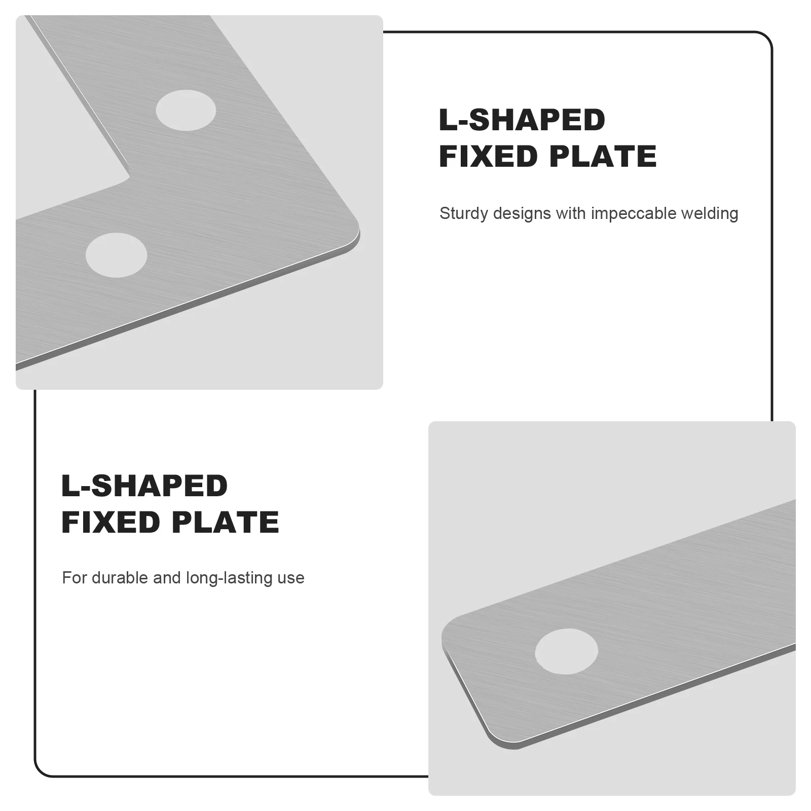 

10pcs Stainless Steel Fixed Plate Heavy Duty Corner Brackets Angle Bracket Silver Mounting Long Lasting Durable Practical