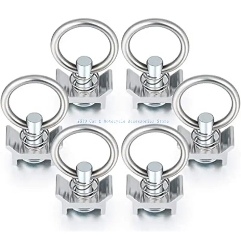 L5BC Metal L-Track Cargo Hardware L Track Single Fitting, 16 Pack Tie-Down Clips for Airline Rails, Furniture Moving