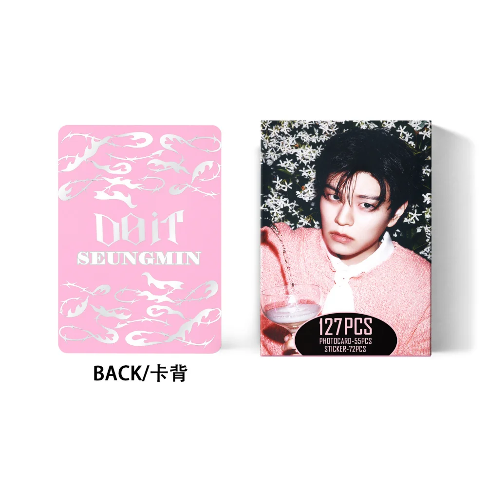 127PCS new kpop StrayKids DO IT Kim Seung min SK album small card stickers greeting cards photos postcards LOMO card gifts