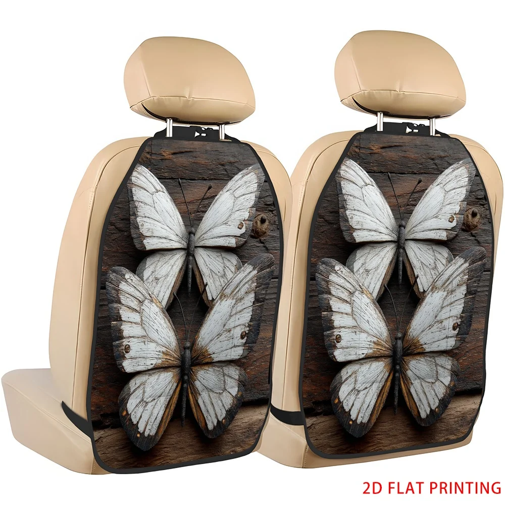2D Plane Printing 2pcs Backseat Protector Seat Covers Individuation Decoration Animal Friends Pattern Applies To Various Models