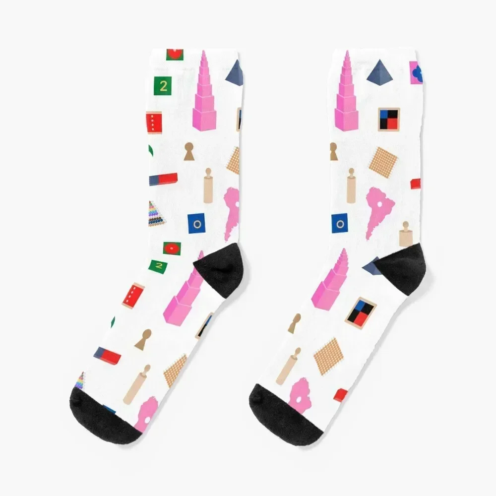 

Montessori materials gift present for Montessori teacher or Montessori mom Socks happy gift golf Socks Men's Women's