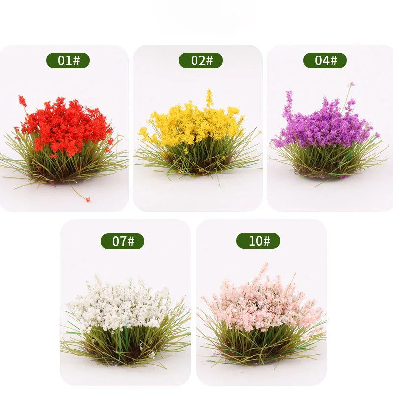 Miniatur Simulation Blume Gras Cluster Modell Diy Gebäude Garten Sand Tisch Szene Layout Materialien Diorama Kits 1Pcs – Detail 3