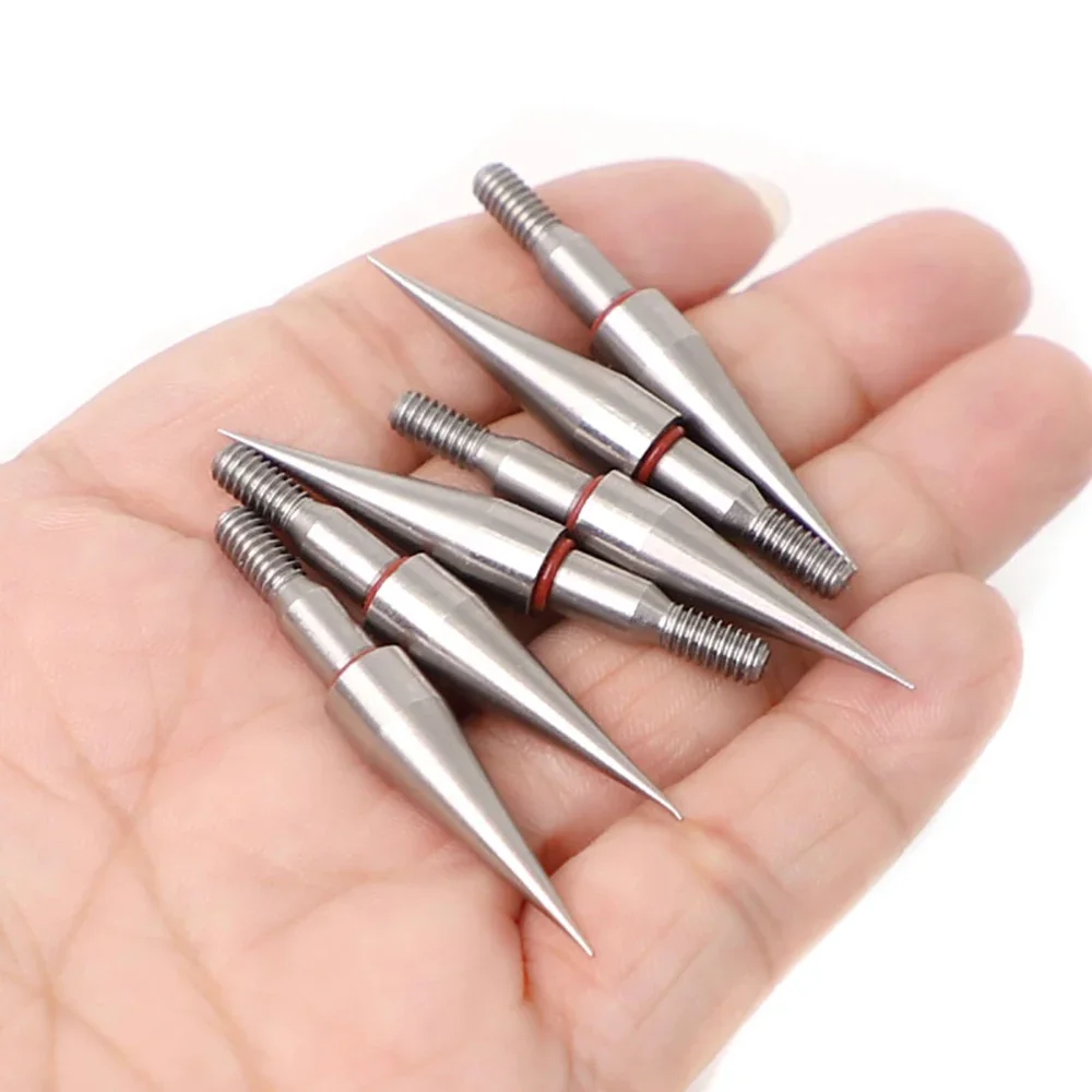 100grain Stainless Steel Screw Thread Arrow Point Archery Target Field Tips for ID6.2mm OD7.4mm Arrow Shaft Accessory