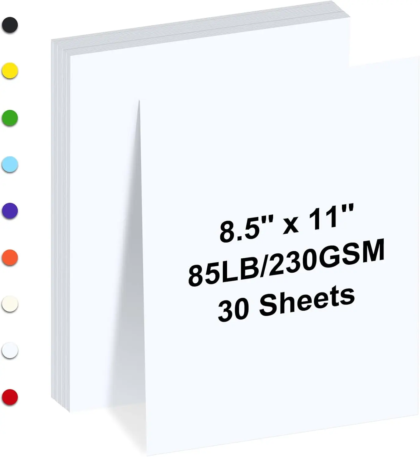 

Белая картонная бумага 8,5x11 дюймов, 30 листов, 85 фунтов/230 г/м² для печати, рисования, приглашений и открыток