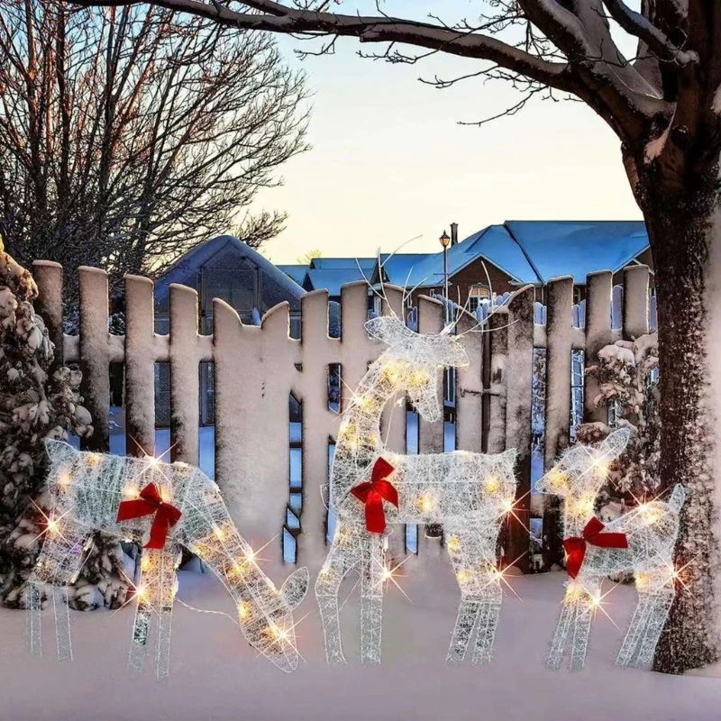 Christmas Deer Family Outdoor - Christmas Lights Outdoor recension och pris