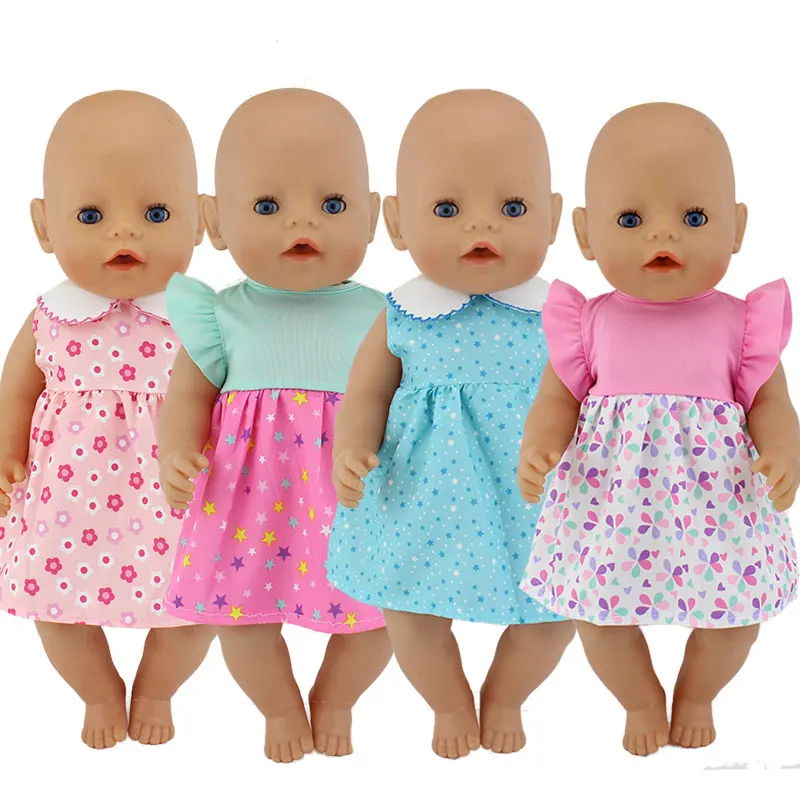 2022 New Dolls dress For 17 inch 43cm Baby Doll Cute Jumpers Rompers  Doll Clothes And Accessoreis