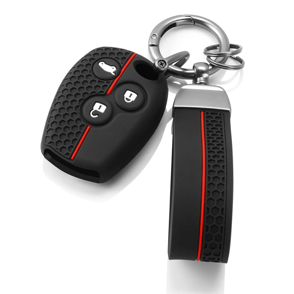 سيليكون حافظة مفاتيح السيارة غطاء مفتاح سلسلة لرينو كليو ترافيك توينغو كانجو ماستر مودوس داسيا داستر سانديرو حامي