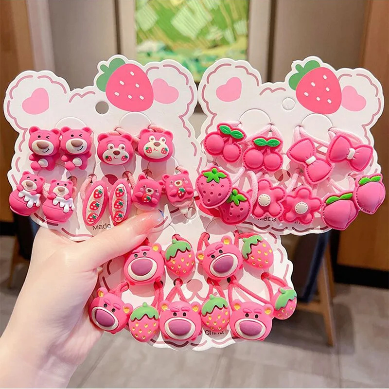 

Children's hair accessories, hair rings, strawberry bear hair ropes, girls' rubber bands, headband accessories, little girls' ca