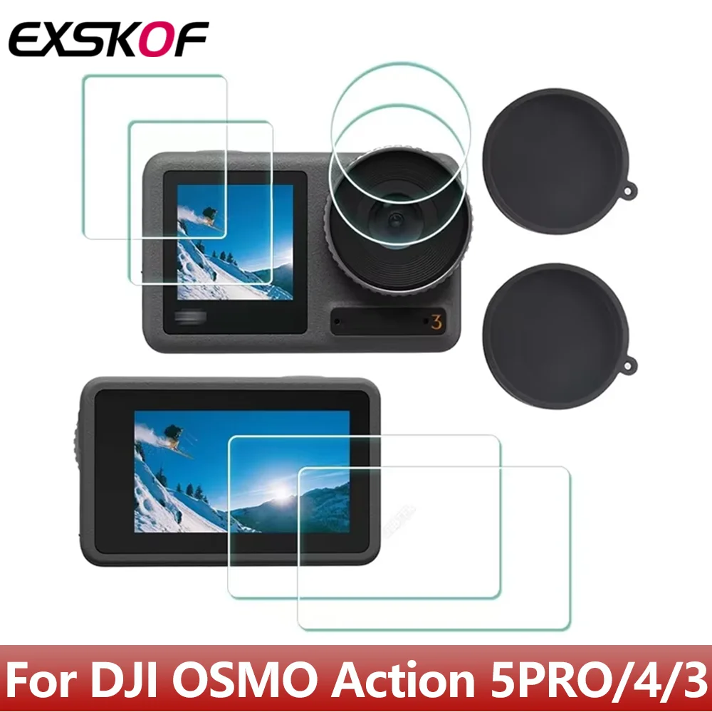 Osmo Action 5 Pro Screen Protector for DJI Action 5 Pro 4 3 Camera Accessories Tempered Glass Screen Silicone Lens Cover