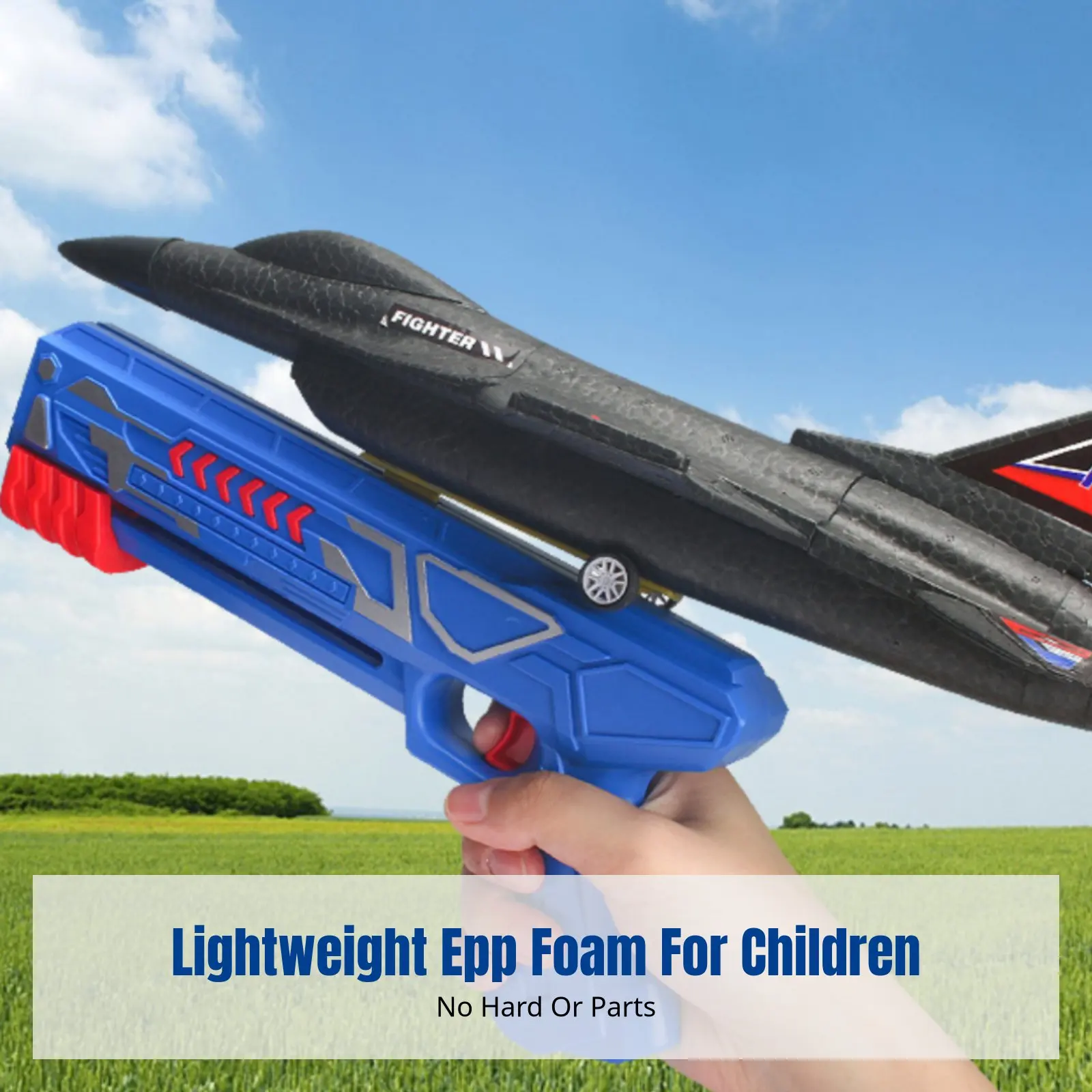 طائرة شراعية على شكل طائرة مقاتلة F-16، لعبة طائرة من الفوم، قابلة للإطلاق يدويًا، لعبة خارجية للأطفال