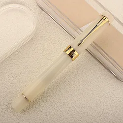 New Jinhao 100 Resin Fountain Pen #8 F/M Nib Ivory Color Writing Ink Pens with School Office Supplies