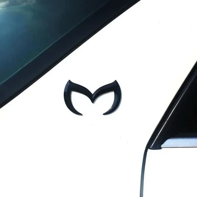3D Metal Bat Front Hood Badge Rear Trunk Fender Sticker Decals for Mazda 2 3 6 8 Atenza CX-30 CX-50 CX-60 MX-5 CX-3  CX-5 CX-7