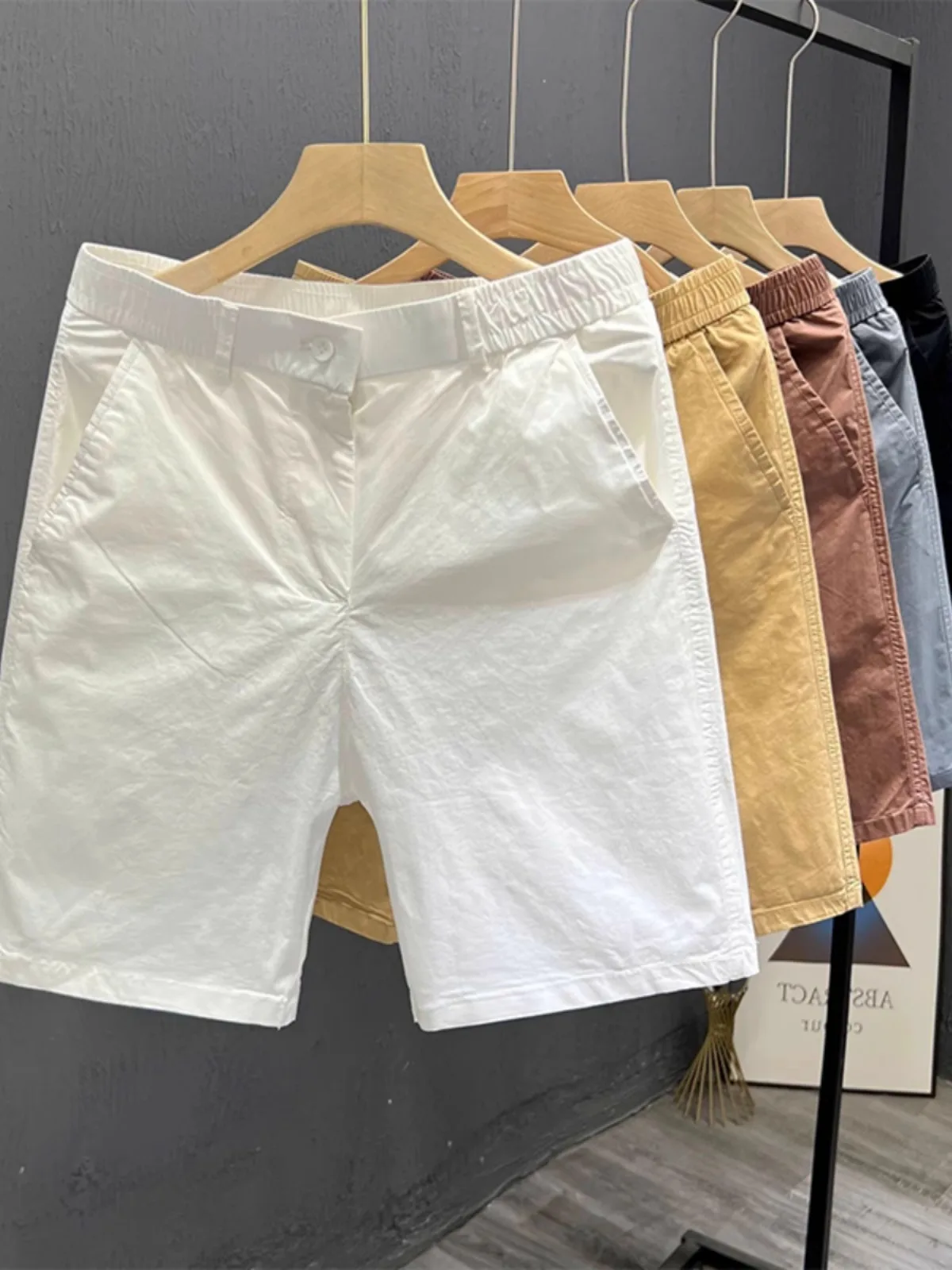 

Летние модные повседневные прямые брюки для мужчин, стильные универсальные штаны с эластичным поясом, тонкая версия, для активного отдыха.