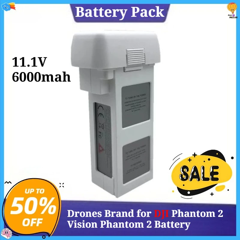 

New 11.1V 6000mah Drones Brand for DJI Phantom 2 Vision Phantom 2 Battery Compatible Phantom 2 Vision+ Replacing Battery