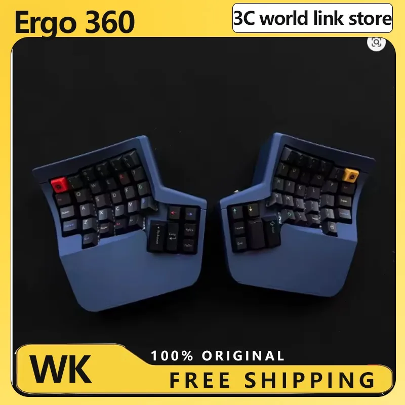 

Kinesis Split Keyboard Kit Custom Qmk Setting 2.4g Wireless/wired Hot-swap Vial Key Change 8-layer Layout FDM 3D Printed Shell