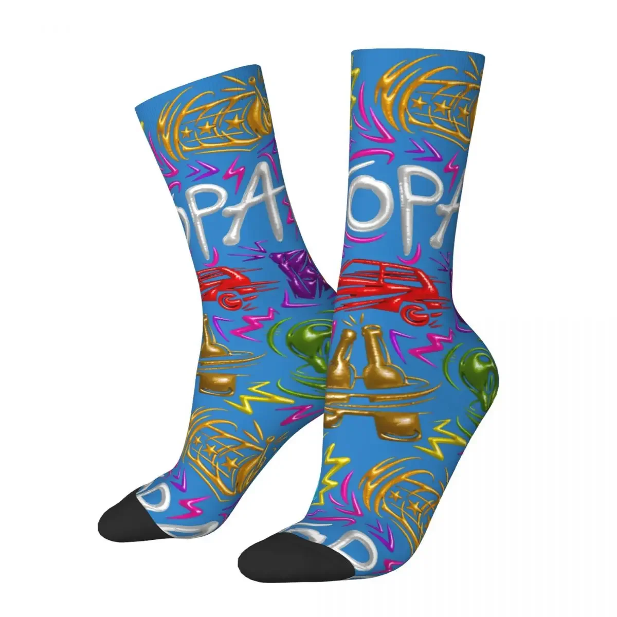 

ESTOPA 25Th Anniversary Fluor Edition Men's Socks Vintage Harajuku Estopa Street Style Novelty Casual Crew Sock