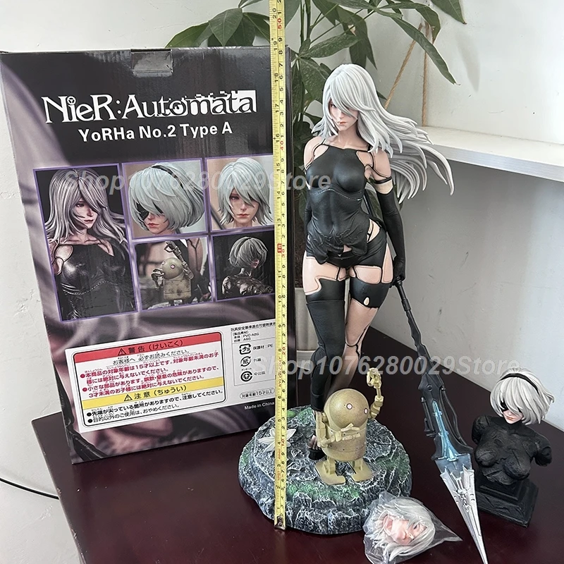 48cm NieR:Automata 2B YoRHa Sexy Anime Figure 2b No.2 Type A Type B Figure 33cm Two Head Figurine Action Figure Adult Model Toys